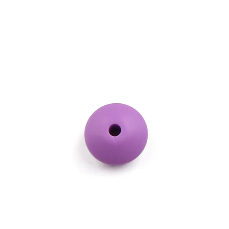 TYRY. HU 12 мм силиконовые ленты бусины для прорезиненное Силиконовое ожерелье для прорезывания зубов Прорезыватель 100 шт BPA бесплатно чечевица свободные бусины мягкие цвета жемчуг - Цвет: 3 Purple