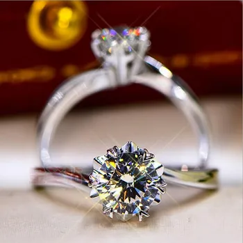 

Unique Flower Promise ring 925 Sterling silver 1ct AAAAA cz Engagement Wedding Band Rings for women Bridal Party Fashion Jewelry