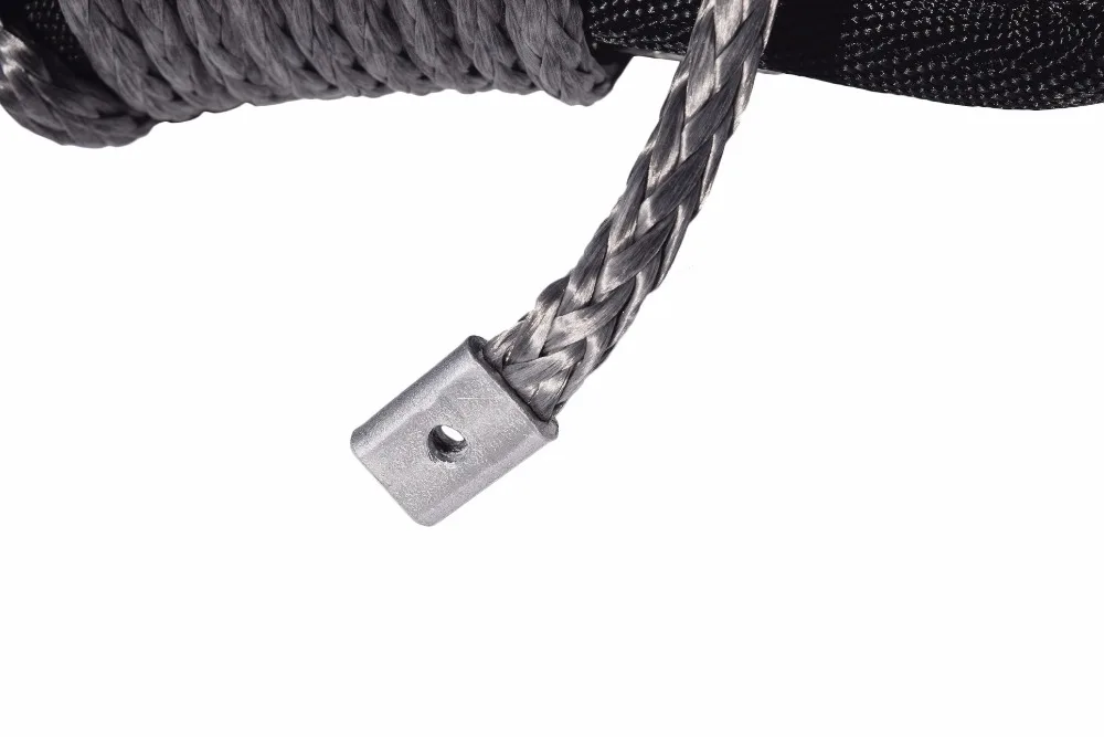 رمادي 6 ملليمتر * 15 متر الاصطناعية ونش حبل ، 1/4 \