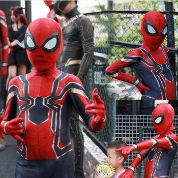 

Kids Children Spider Movie Infinity War Cosplay Costume Zentai Iron Spider Superhero Bodysuit Suit Jumpsuits