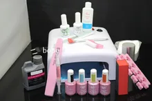 chujie Full Set New Nail Art Tools Professional Manicure Set 36W UV Lamp Nail Polish Acrylic Nail Gel Cleanser Buffer Remover
