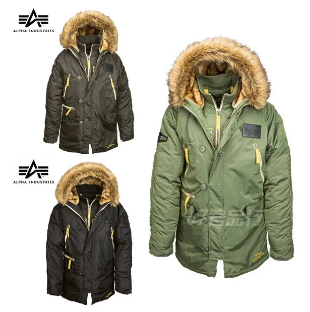 Authentic ALPHA N 3B Inclement Parka,Winter Jacket for sub freeze, S XL ...