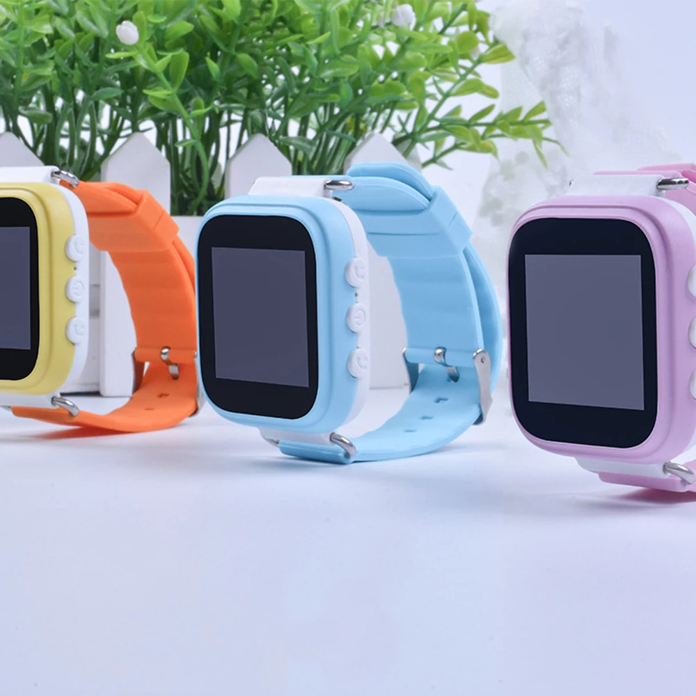 Смарт-часы Q80 Кнопка версии дети Смарт-часы умные наручные часы 1,22 дюймов Экран вызова SOS Детские умные часы с gps-трекером для мобильного телефона