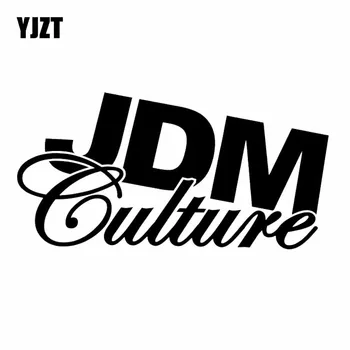 

YJZT 14.1X7.1CM JDM Culture Decal Vinyl JDM Car Sticker Drift Lowered Black/Silver C26-0290