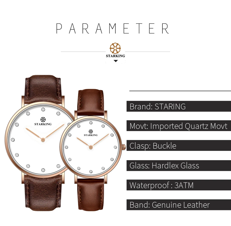 STARKING 6MM Casual Luxury New Relogio Relógios