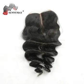 

Sunnymay Middle Part Closure Loose Wave Hair 4x4 Brazilian Virgin Hair Lace Closure Free Shipping