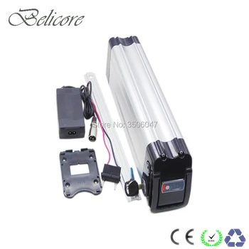 

Bottom discharge silver fish 36V 10ah lithium battery pack with charger for 250W electric bicycle