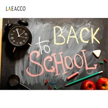 Laeacco Blackboard Chalk Pencil Book Study Back To School Classroom Photographic Backdrops Photography Backgrounds Photo Studio