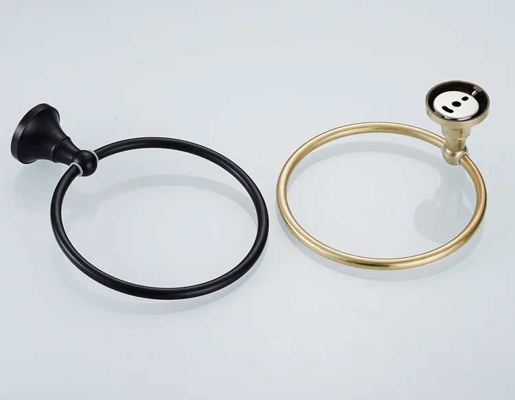 Черное бронзовое кольцо для полотенец K6811