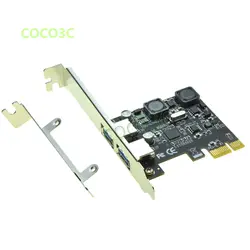 Чипсет NEC720202 Superspeed 5 Гбит 2 порта USB 3,0 PCI-e Карты Контроллера PCI Express к внешним USB3.0 адаптер