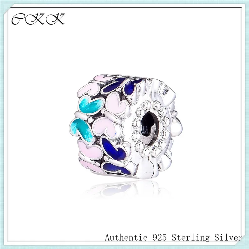 

Fit Pandora Bracelets Clip Charm Butterfly Arrangement 925 Sterling Silver Mixed Enamel Beads for Jewelry Making DIY PC081