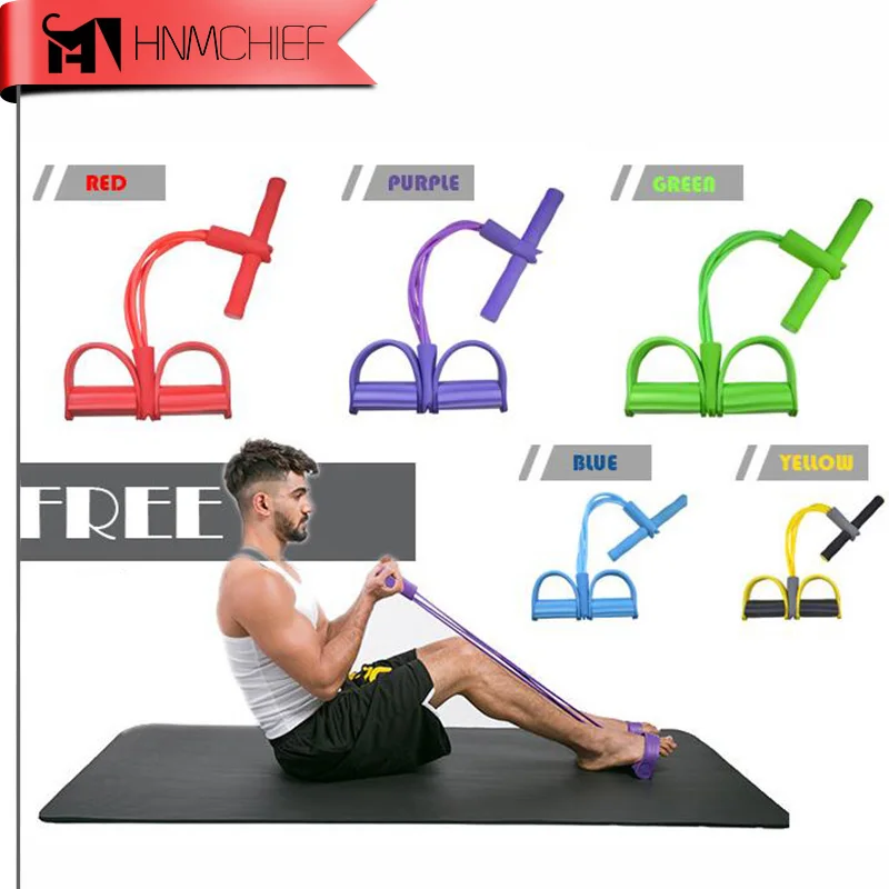 HNM Sit-ups 4 трубки эластичность фитнес-оборудование похудение тонкая талия движение артефакт грудь мышечное тренировочное устройство