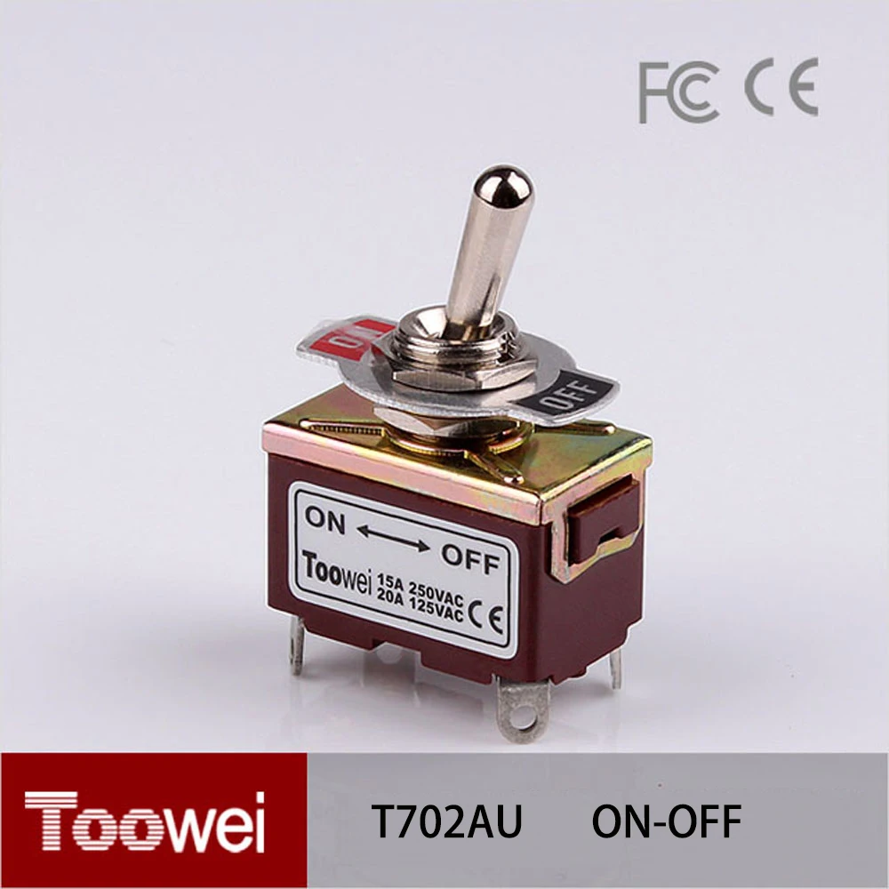Toowei 4p ON OFF toggle switch on off 4 pins 2 position mini toggle