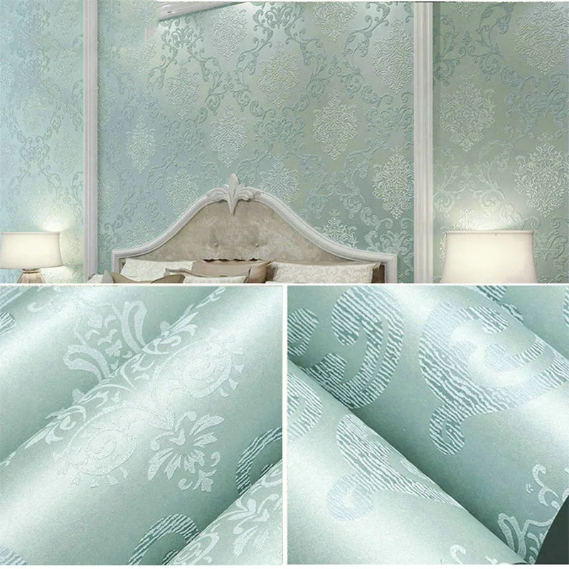 

Thick Non-woven Fabric Imitation Idyllic Flowers Pattern Stickers Wallpaper Self - Adhesive Wallpaper Renovation of Furniture