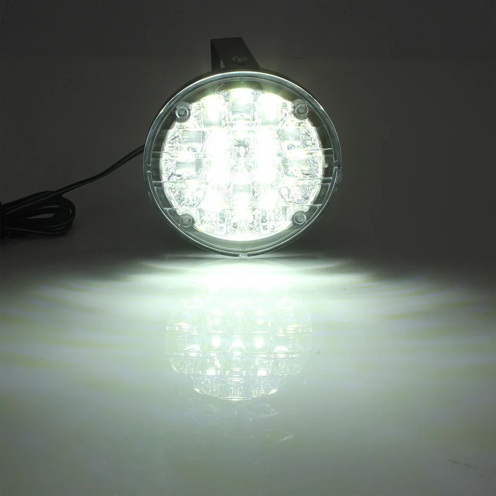 2 шт. 12 в 18 светодиодный s автомобильный белый светильник для автомобиля, круглая лампа для вождения автомобиля, дневной ходовой светильник светодиодный противотуманный фонарь DRL лампы(6000k~ 8000 k