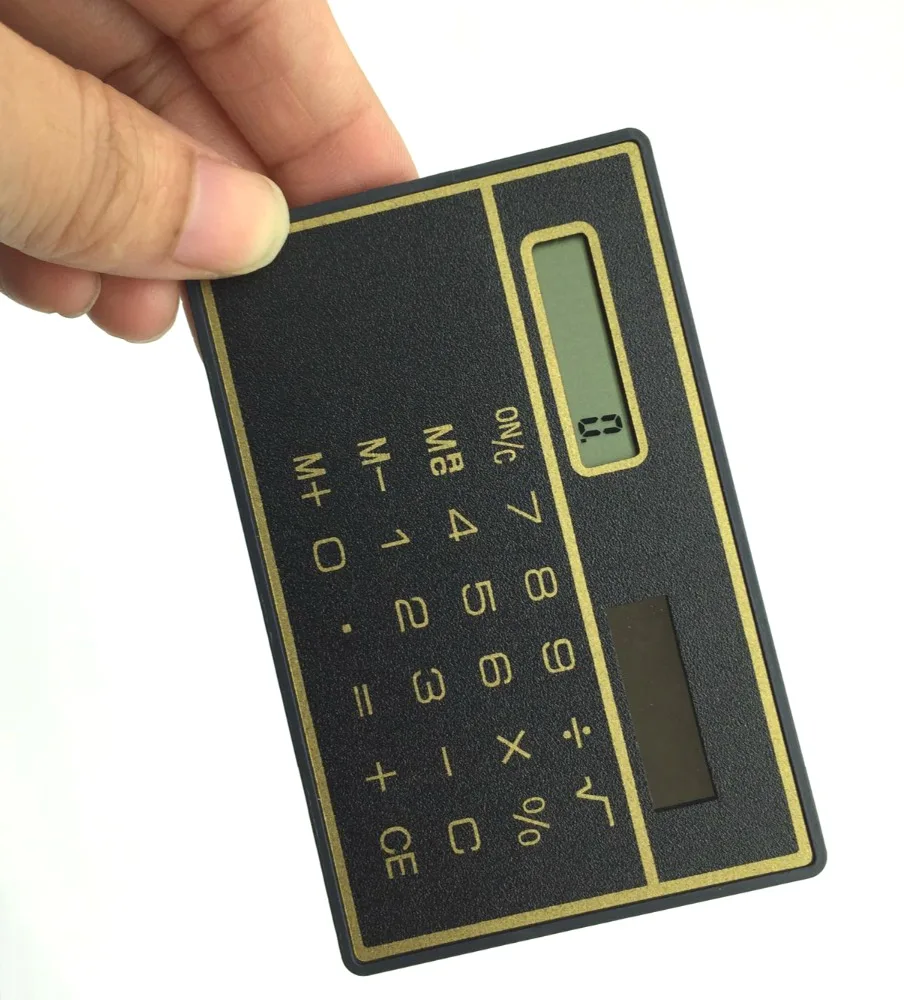 Тонкий недорогой карманный калькулятор для кредитных карт на солнечных батареях, новинка, небольшой компактный калькулятор для путешествий