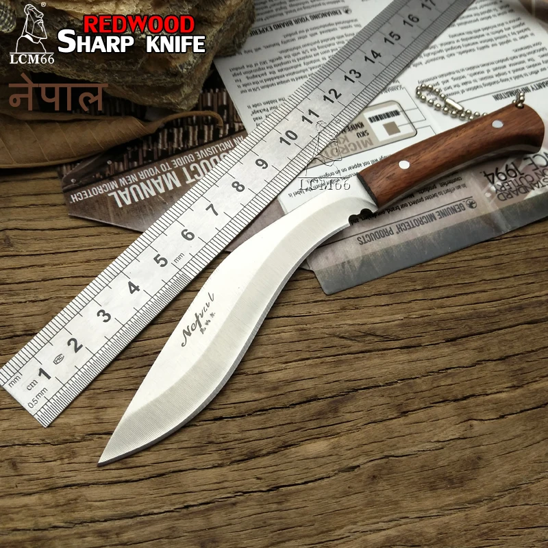 Baratos LCM66 Mini machete scorpion al aire libre jungla supervivencia batalla cs ir fría hoja fija cuchillos de caza auto defensa fruta cuchillo acero