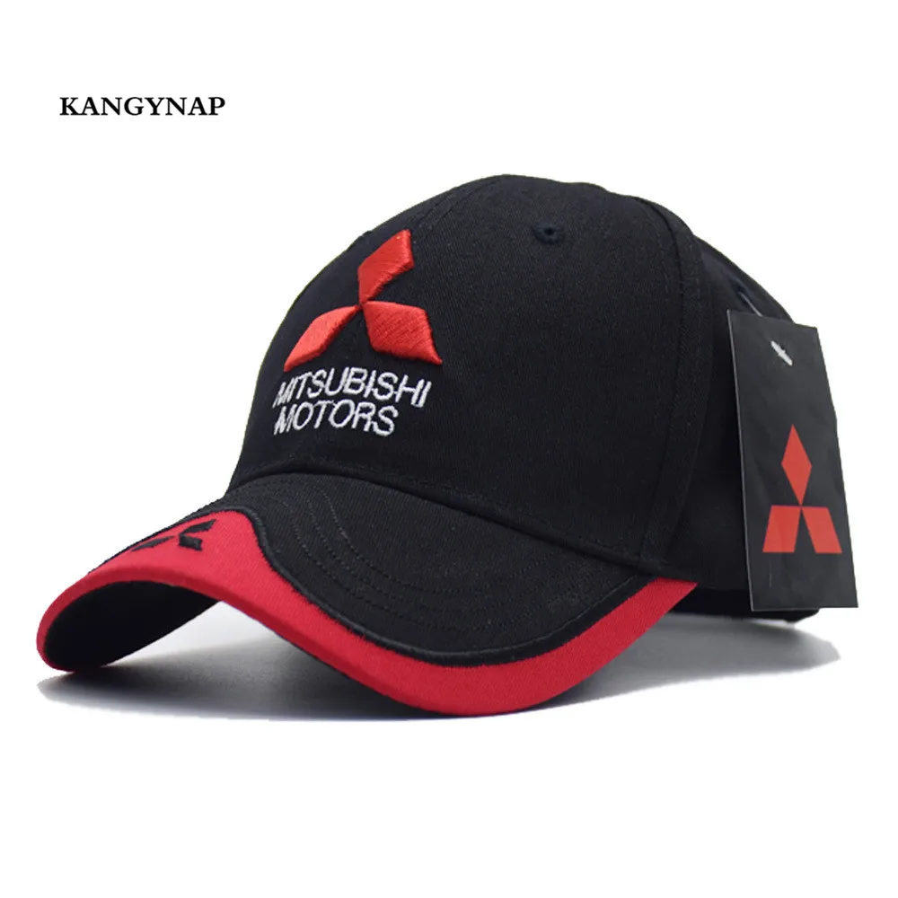 [KAGYNAP] Mitsubishi MOTO GP Дальнобойщик кепки 3 d вышивка мотоцикл Snapback Головные уборы для мужчин и женщин бейсболки casquette