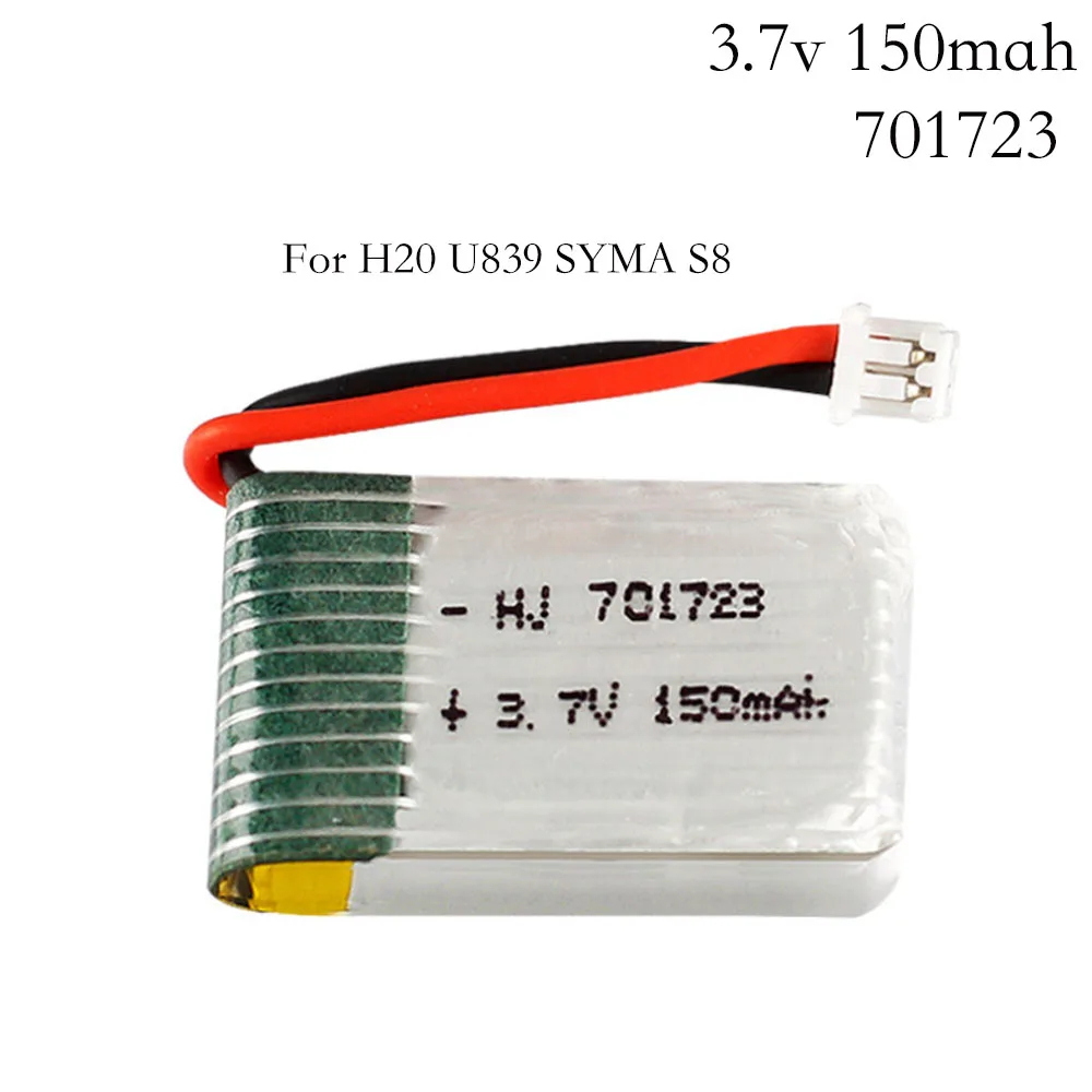 3 7 v 150mah 30C для H20 U839 S8 M67 батарея RC Quadcopter запасные части LIPO игрушечного вертолета 1