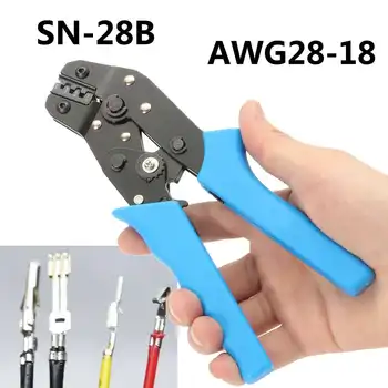 

Doersupp Multi Tool High Carbon Steel SN-28B AWG28-18 0.25 0.5 1.0mm2 Cables Pliers Cutter Terminal Crimping Tool Crimping Plier