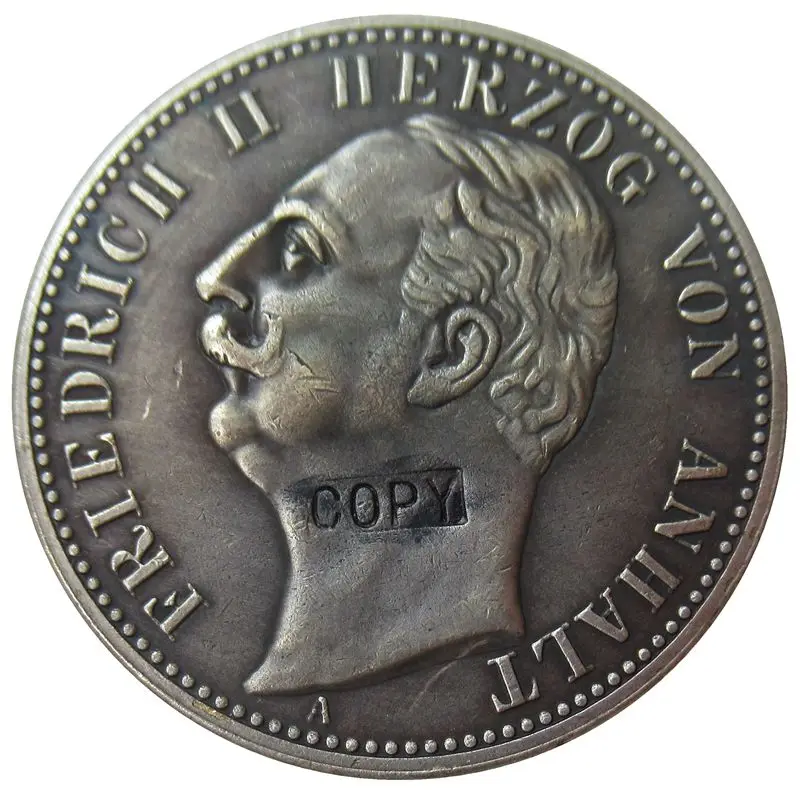 

Germany 1904 2 Mark-Friedrich II Copy Coins silver plated