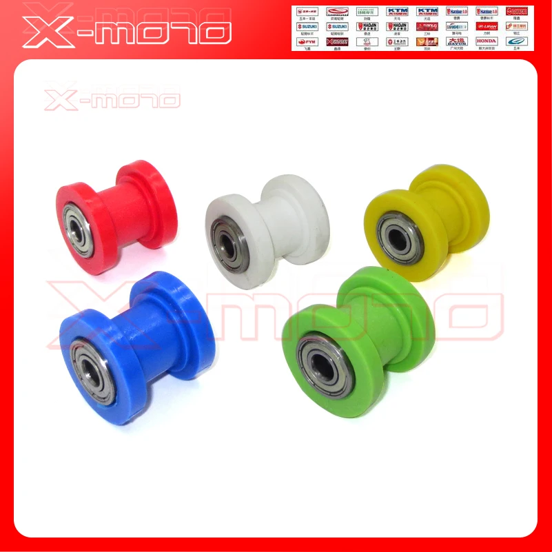 2pcs of 8mm 10mm Chain Roller Slider Tensioner Wheel Guide Pit Dirt Mini Bike Moto Atv High Quality M8 M10 Free