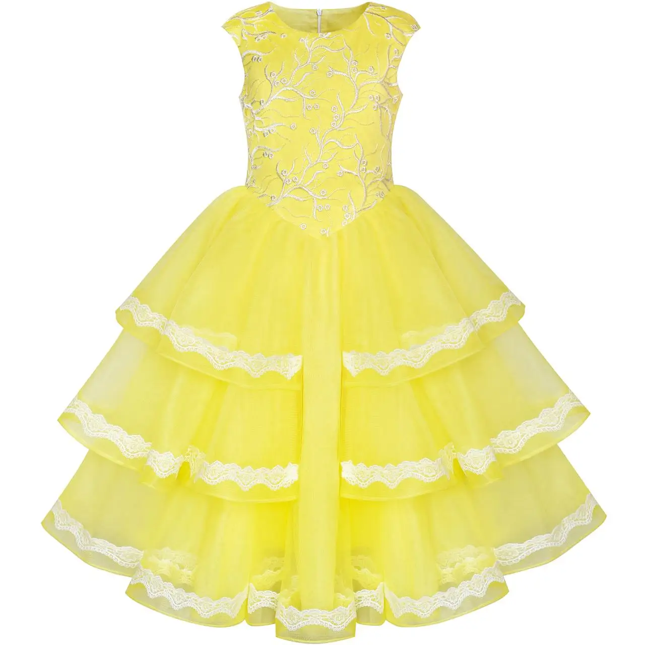 Sunny Fashion платья для девочек платье Мяч Платье Принцесса красавица красота и зверь
