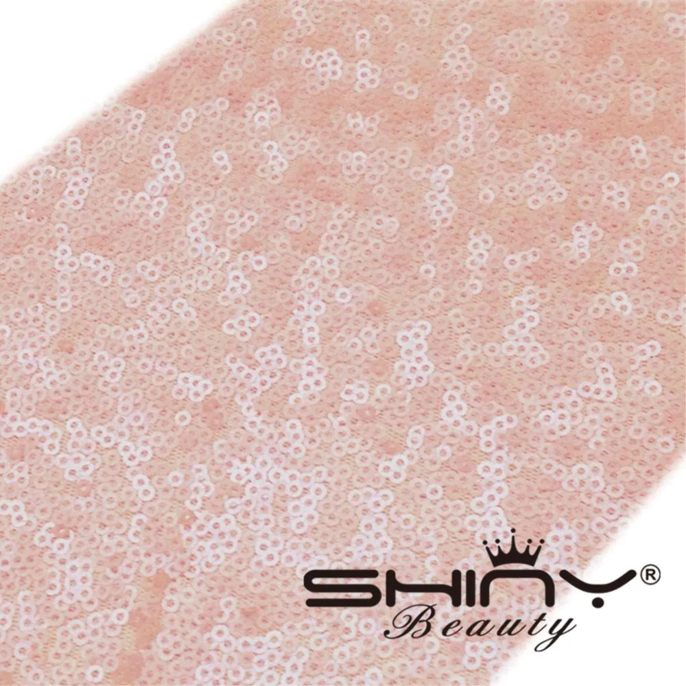 

ShinyBeauty 12x72in pink Sequin Table Runner 30x180cm Wholesale Sequin Fabric Aisle Runner for wedding Party Decoration-y