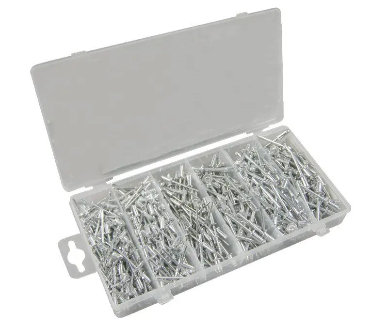 

500Pcs Universal Assorted Standard Aluminum Tubular Rivet Aluminum Cap Screw