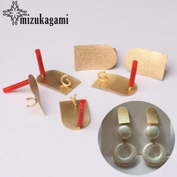 

20*12mm 6pcs/lot Zinc Alloy Golden Geometry Earrings Base Connectors DIY Drop Earrings Jewelry Making Accessories