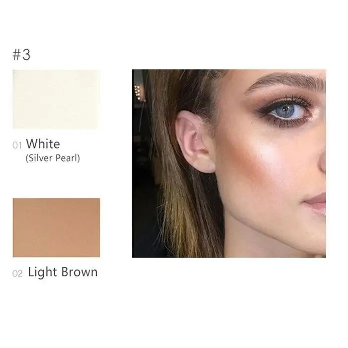 Женский макияж двойной цвет лица Контур пластик как на изображении и светящийся прессованный компактный порошок 8,4 г матовый