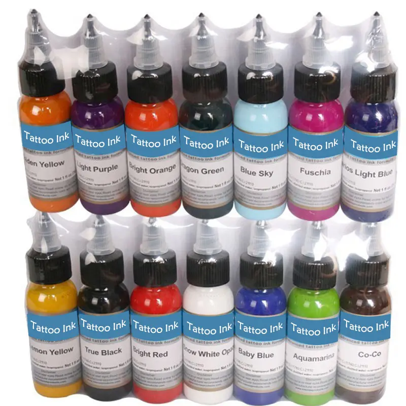 Tattoo Inks 14 Colors 30ml/bottle Tattoo Pigment Inks Set For Body