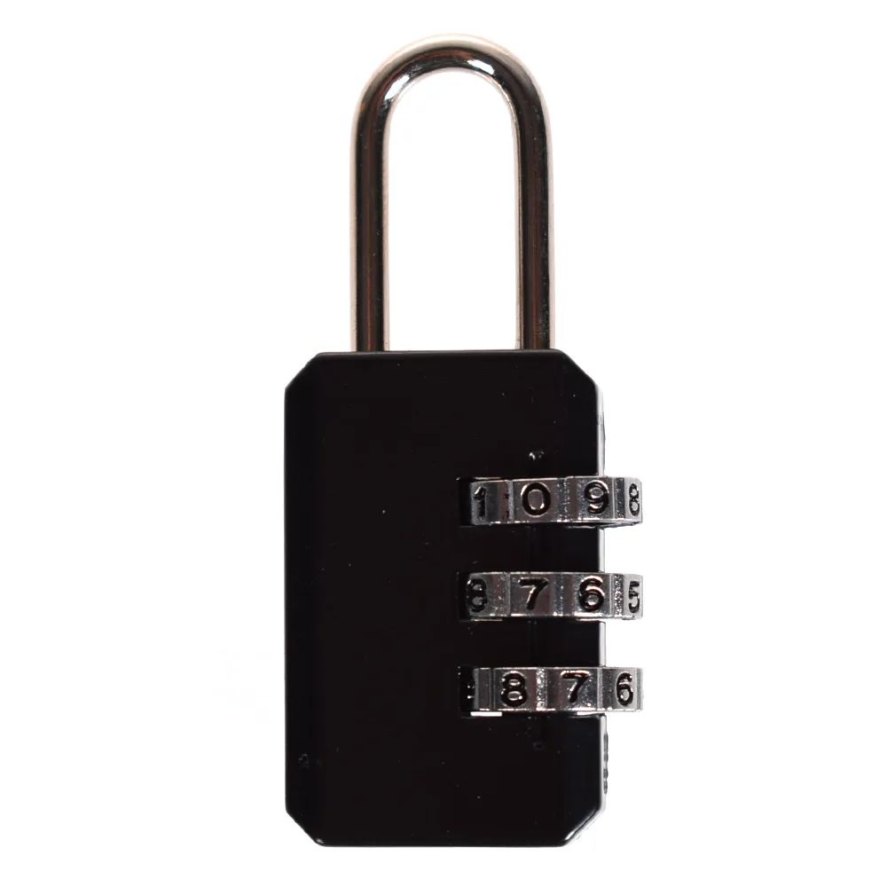 Сбрасываемый 3 набора цифр комбинация чемодан пароль висячий кодовый замок рюкзак ящик для путешествий маленький багажный замок