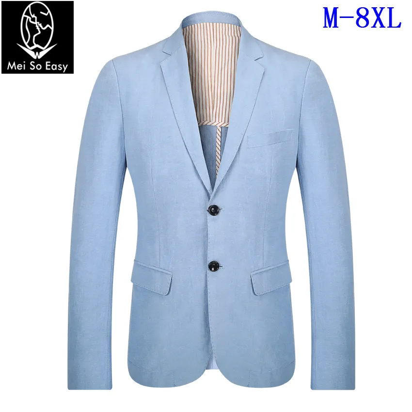 Новое поступление, мужской модный Блейзер, льняной костюм, весенний, высокое качество, очень большой, бисерная линия, тучный, плюс, Экстра Размер M L XL XXL XXXL-8XL
