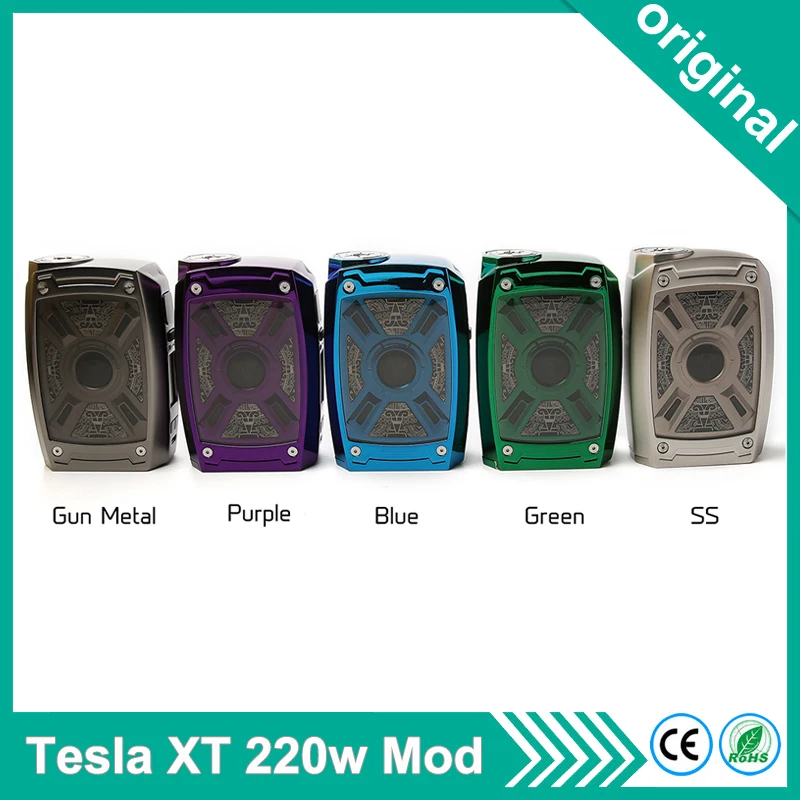 Оригинальный Teslacigs Tesla XT 220 Вт коробка мод питание от двух 18650 батарей TC Vavep