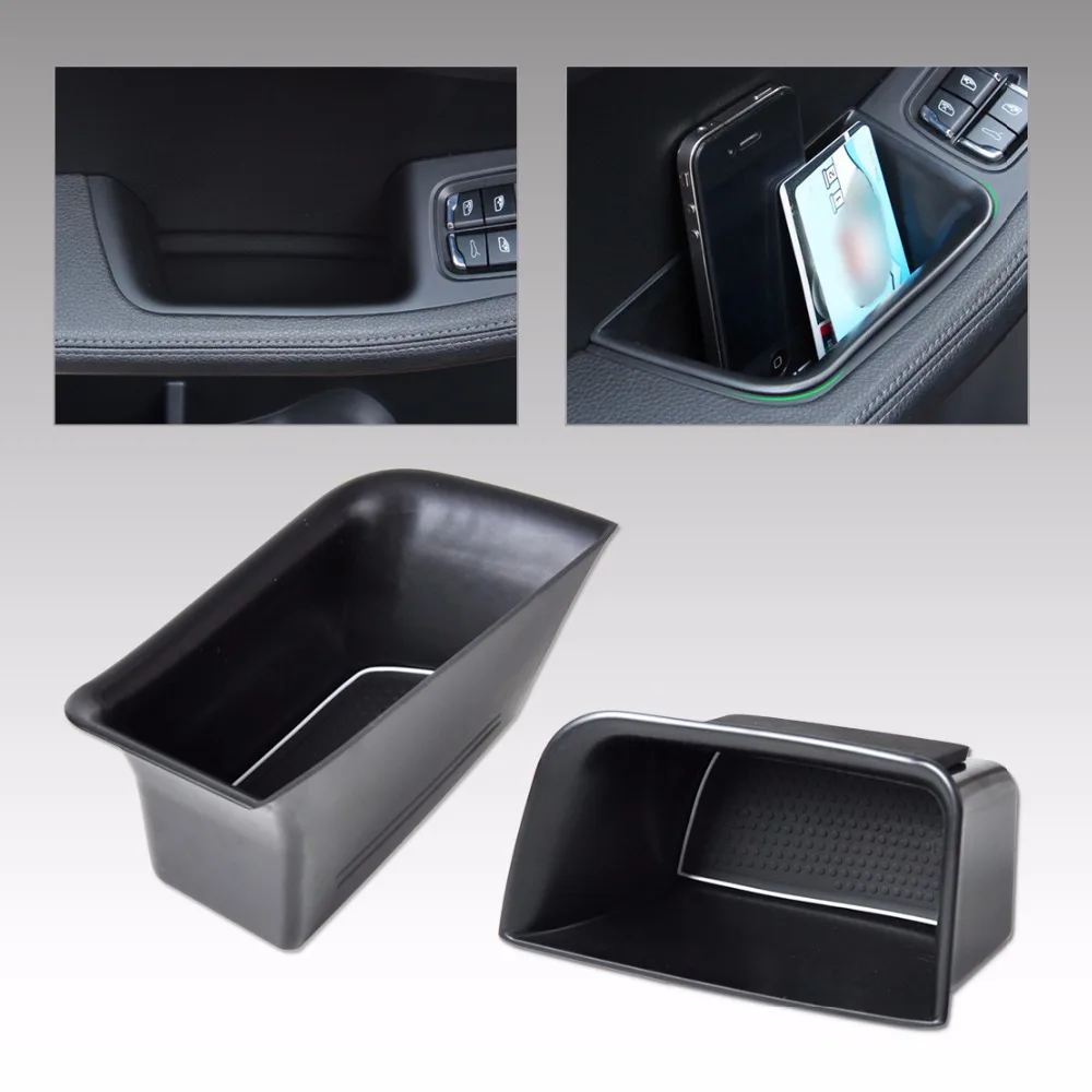 

High Quality New 2Pcs Front Door Armrest Storage Box Container Holder Staff Cargo Holder For 2014 2015 Porsche Macan ECA02245