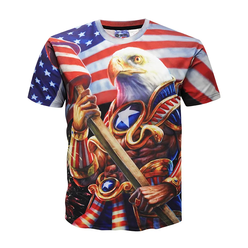 2019 Summer New Fashion 3D Flame Skull Print Short Sleeve Streetwear Youth Tide Brand T-shirt Men's Clothing Tik Tok | Мужская