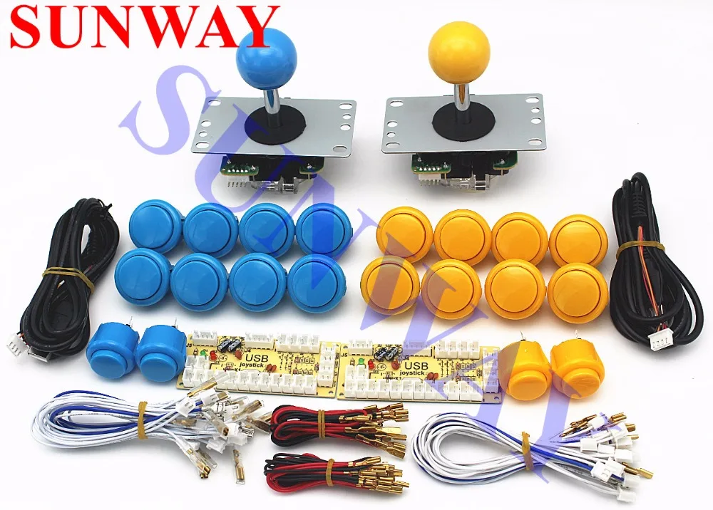 2 игрока Zero Delay DIY PC аркадные игровые наборы для Mame Fighting Games джойстик+ sanwa Стиль Кнопка+ провод USB