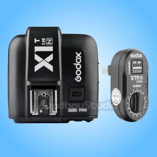 

Godox X1T-N 2.4G TTL Wireless Transmitter for Nikon+ XTR-16 Wireless Flash Receiver