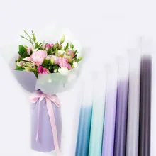 Градиентная цветная Корейская упаковочная бумага для подарков, цветочный букет, упаковочная бумага для украшения, вечерние принадлежности, 20 шт./лот