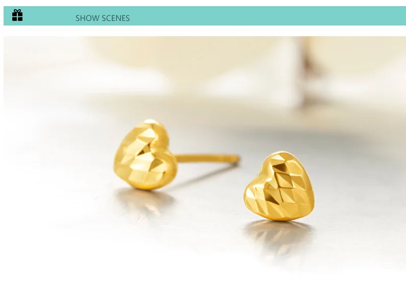 18k Pure Gold Stud Earring Exquisite Elegant Women Jewelry Rose Yellow White Star Miss Girl Gift For Birthday Hot Sale Good New