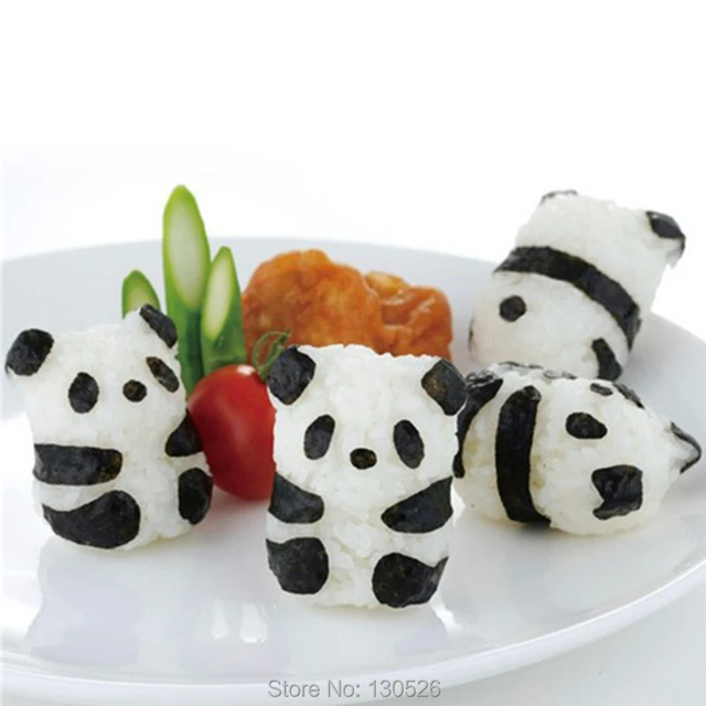 Japanese Sushi Nori Maki Rice Mold Roll Kit Panda Head for Egg Mol