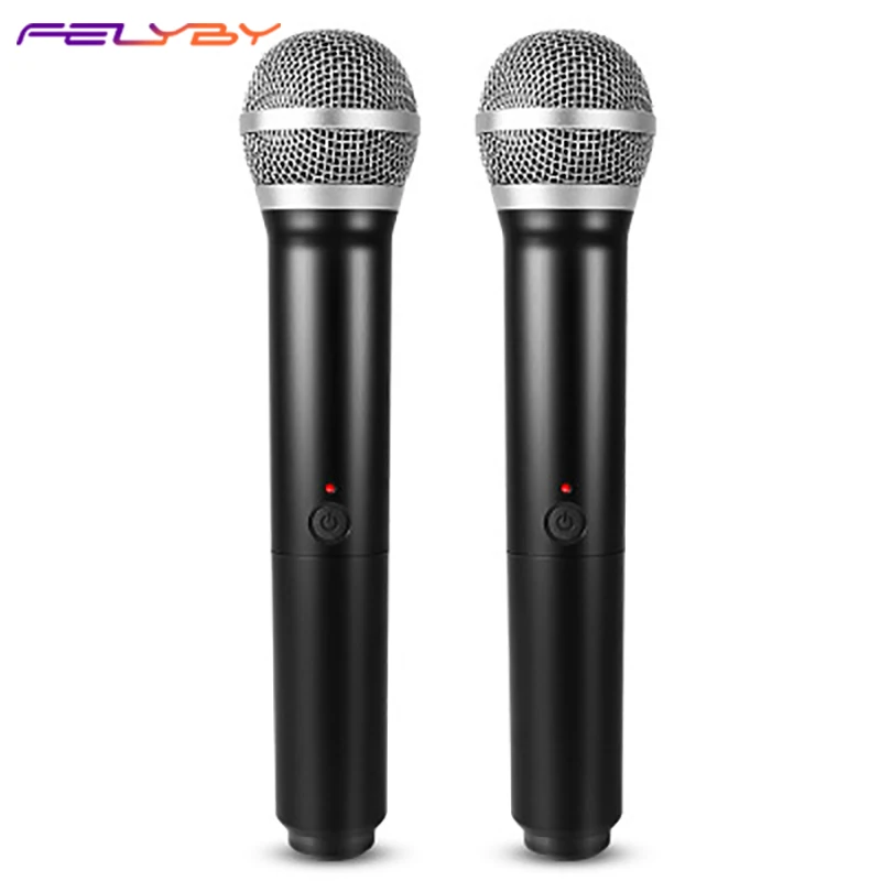 FELYBY TV computer karaoke microphone USB one for two U segment wireless microphone family karaoke OK FELYBY TV computer karaoke microphone USB one for two U segment wireless microphone family karaoke OK