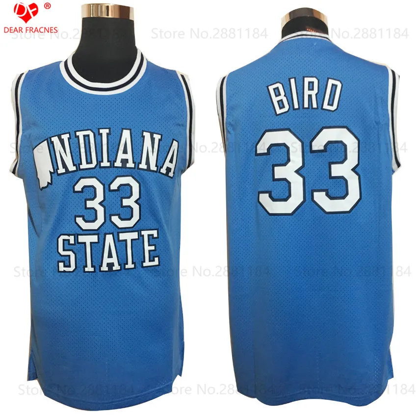 

Mens Cheap College Basketball Jerseys #33 Larry Bird Jersey Indiana State Sycamores Retro Stitched Throwback Basket-ball Shirts