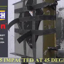 Тест видео-Militech NIJ II 0101,06 20 слоев Арамидные мягкие панели тестирование видео