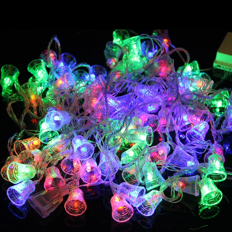 Led Lichterkette Bunte Bells Weihnachten Dekoration Fur Haus Aussen Weihnachtsbaum Schnee Haus Garten Dekoration 220 110 V 7 9 Mt Christmas Decorations Christmas Decorations For Homebell Christmas Aliexpress