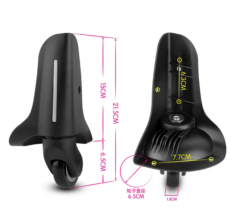 Сменный чемодан, Двойные колеса для чемоданов для путешествий, тележка для ремонта багажа, вращающиеся колеса, аксессуары