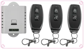 

85V 110V 120V 220V 250V 1CH 10A RF Wireless Remote Control Switch teleswitch With 3pcs metal Transmitter For Learning code