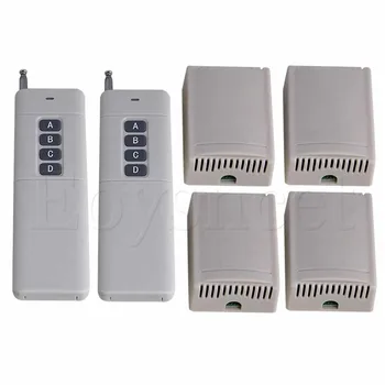 

300M Door 2 White-Key 3000W 4 Receivers Remote Switch 220V 1CH 433MHz