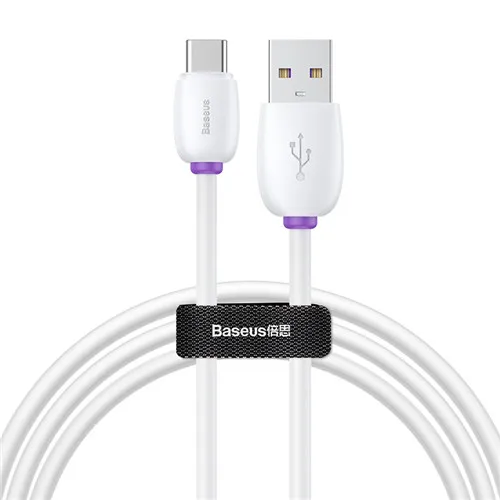 Кабель Baseus 40 Вт usb type-C для huawei P30 Pro mate 30 P20 Lite Supercharge USB C кабель type-C для быстрой зарядки USB-C кабель для передачи данных - Цвет: White Cable